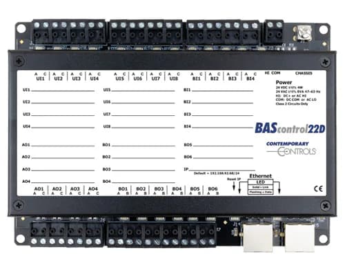 BAScontrol22 BACnet Client/Server 22-Point 6 Relays