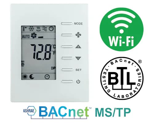 BACnet MS/TP Thermostat 2-Heat/2-Cool/1-Fan Wired