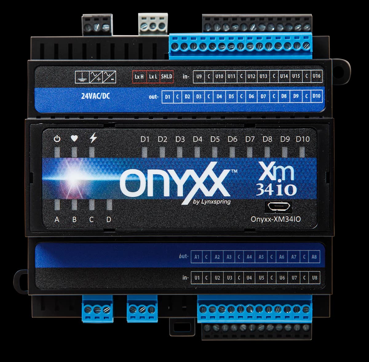Onyxx Expansion Module - 34 point IO Module connection via LynxBus to Onyxx-534 Hardware