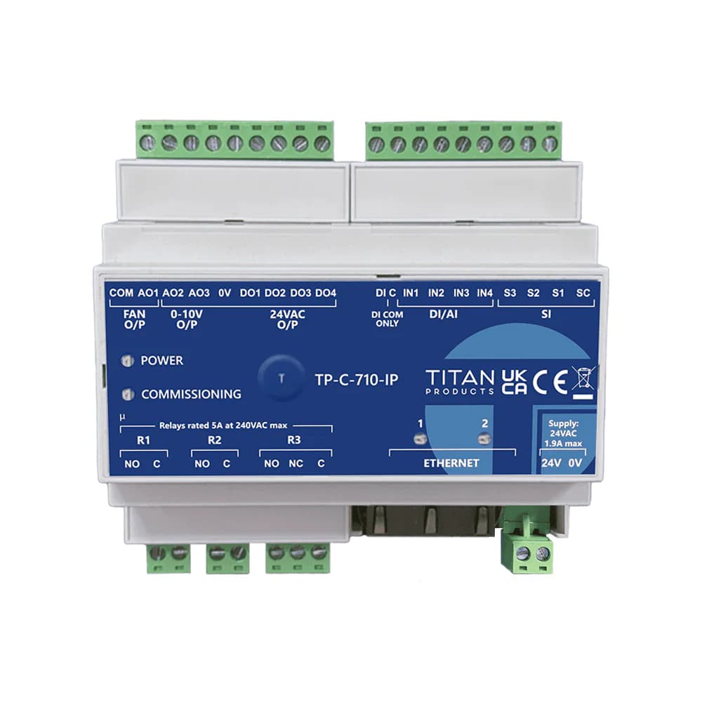 BACnet fan coil controller with BACnet/IP communications for commercial applications