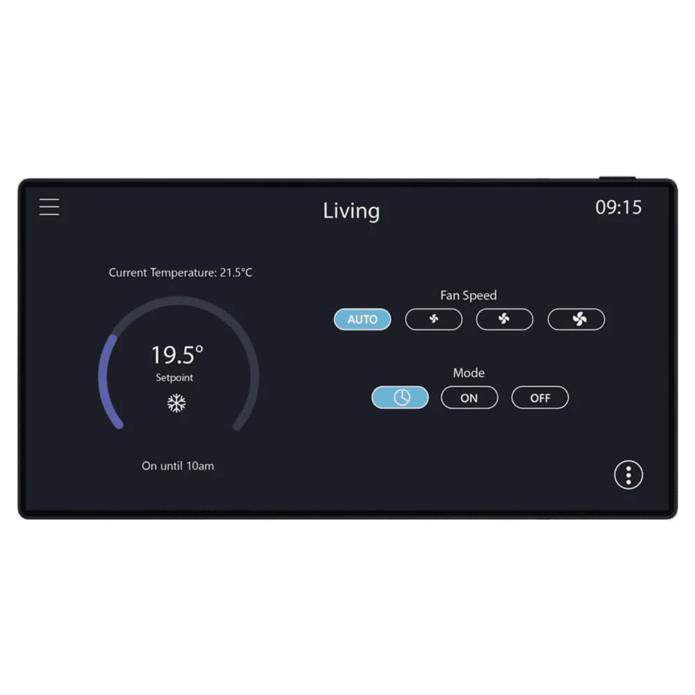 7" multi-zone comfort control touch screen