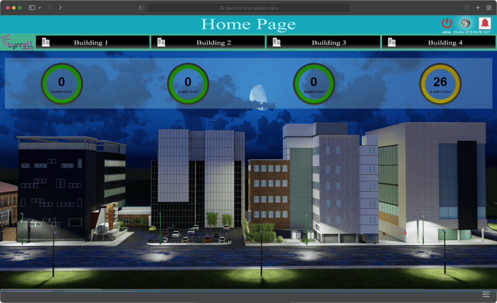 BMS graphics example home page dashboard