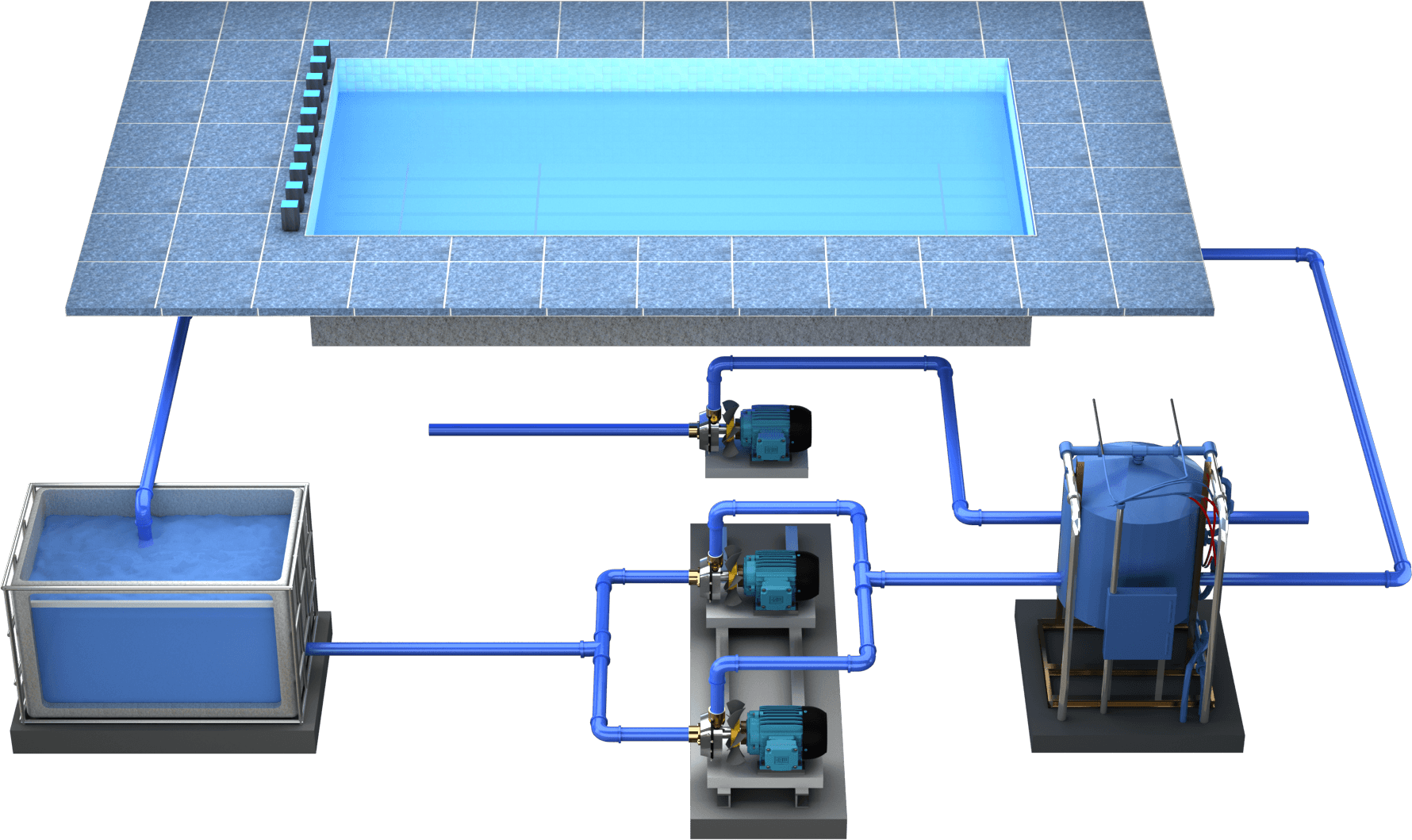 BMS graphics Swimming pool pump