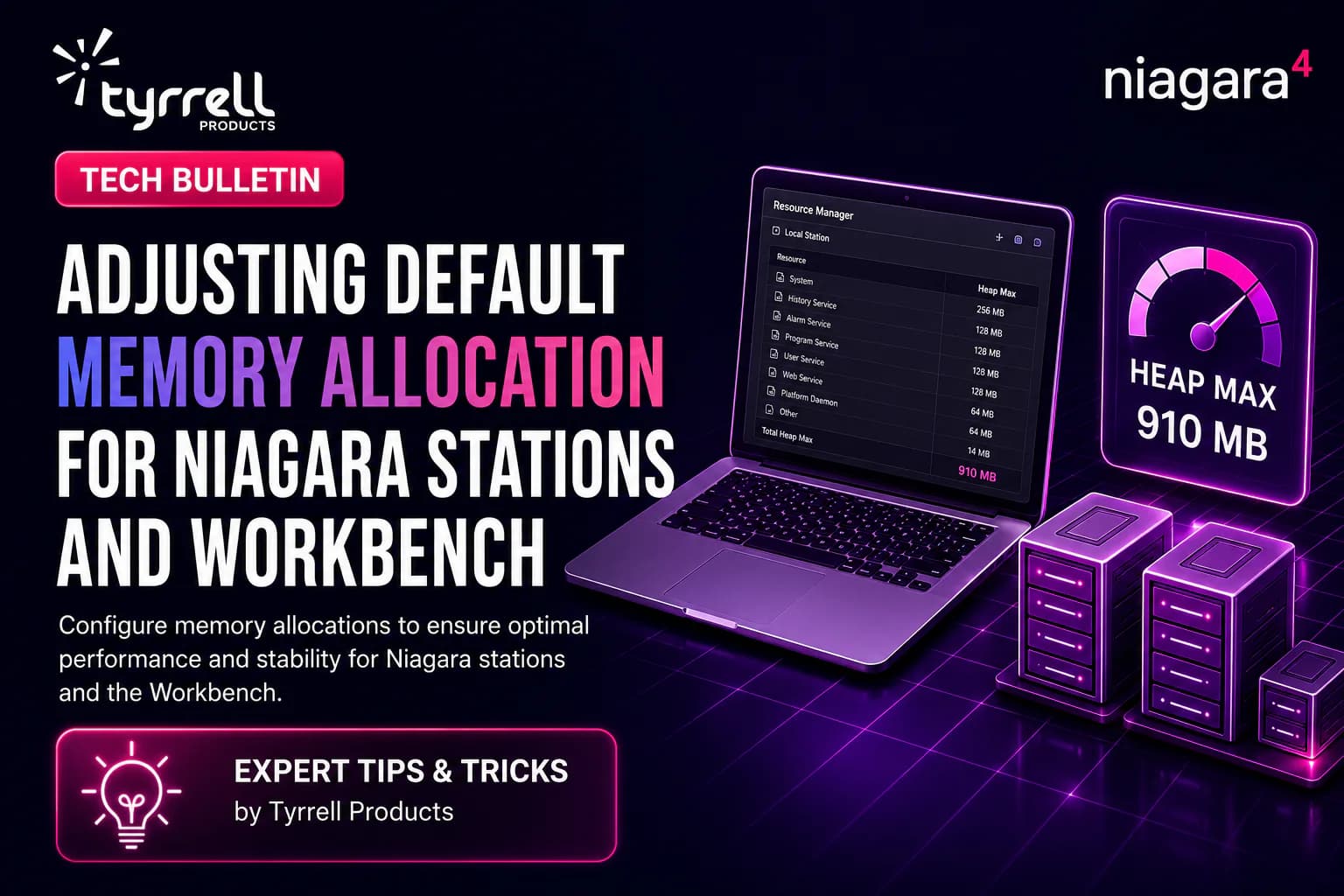 Hero image for How to Adjust Default Memory Allocation for Niagara Stations and Workbench