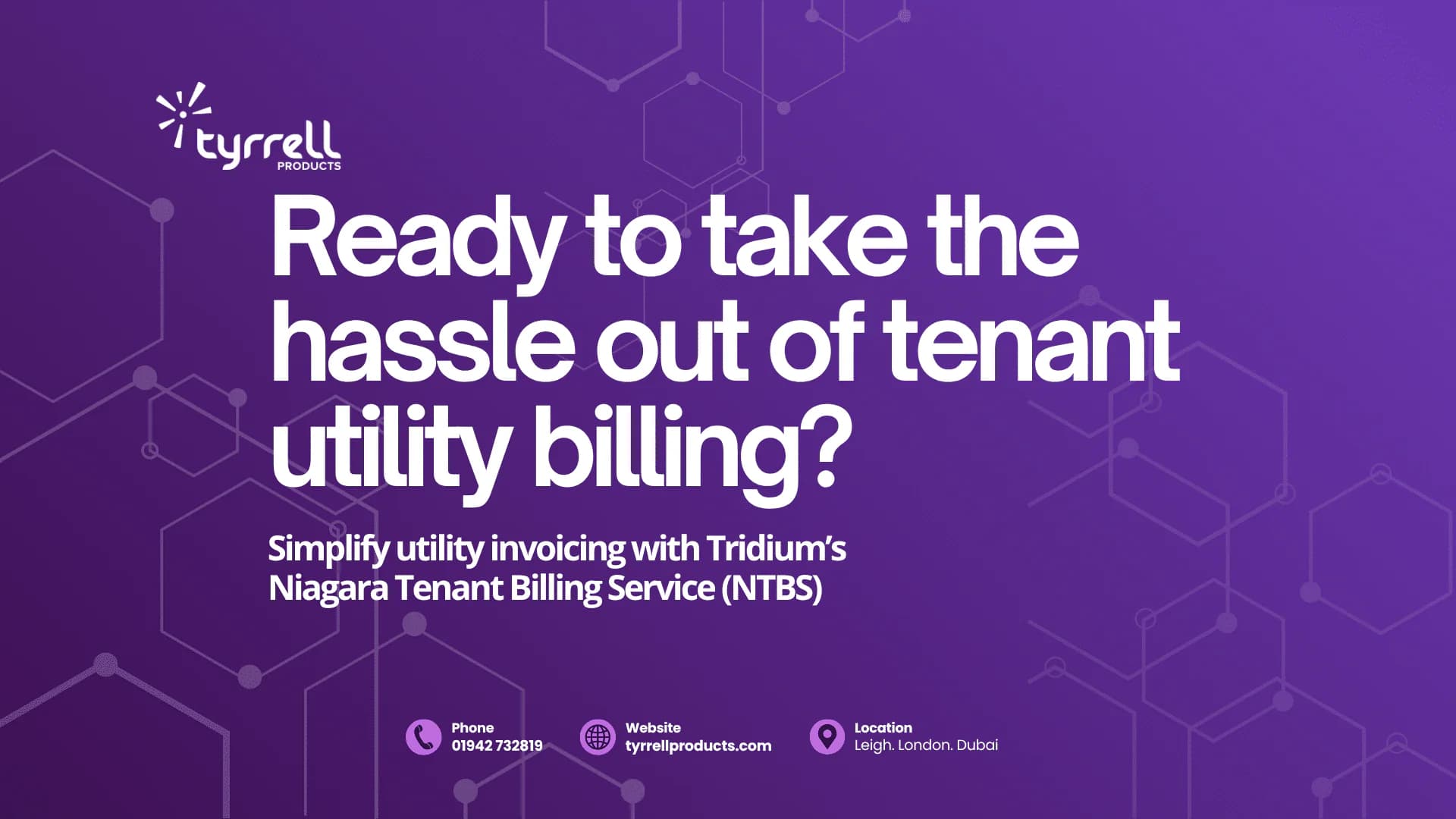 Simplify utility invoicing with Tridium’s Niagara Tenant Billing Service (NTBS)