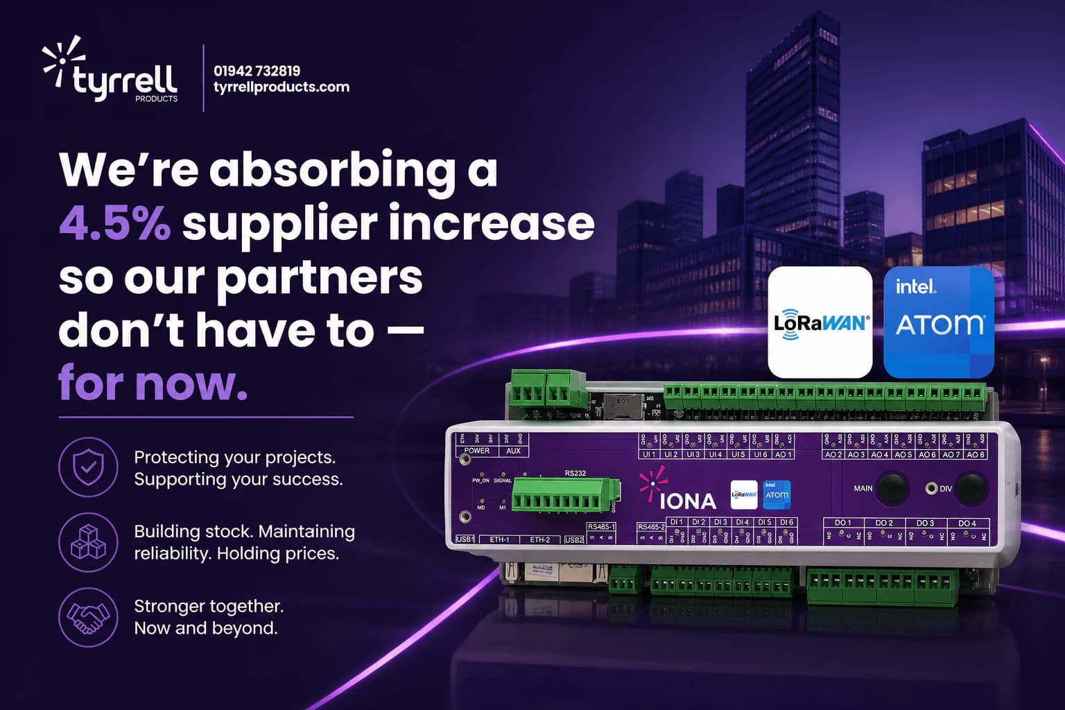 We’re absorbing a 4.5% supplier increase so our partners don’t have to — for now.