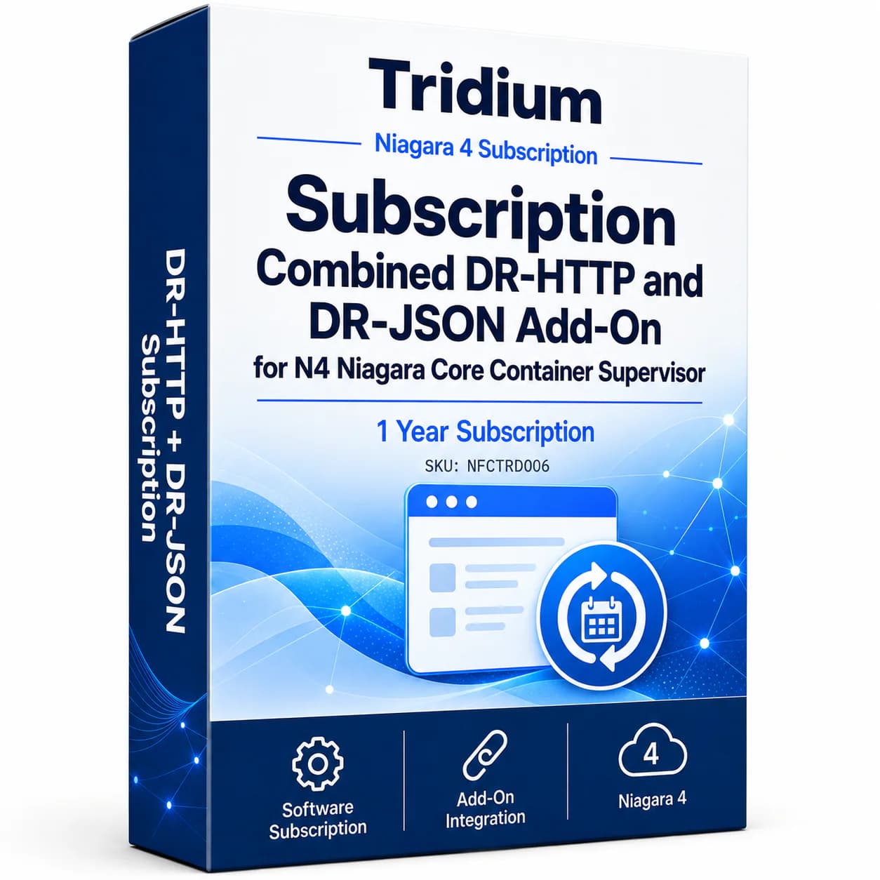 Subscription for 1 Year for combined DR-HTTP and DR-JSON add-on for N4 Niagara Core Container Supervisor