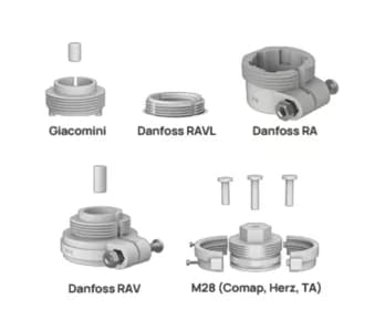 Valve Adapter Kit for Smart Radiator Thermostat